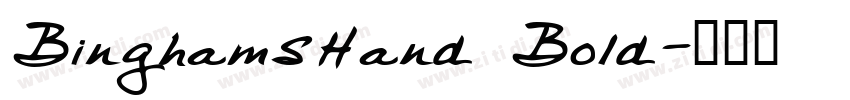 BinghamsHand Bold字体转换